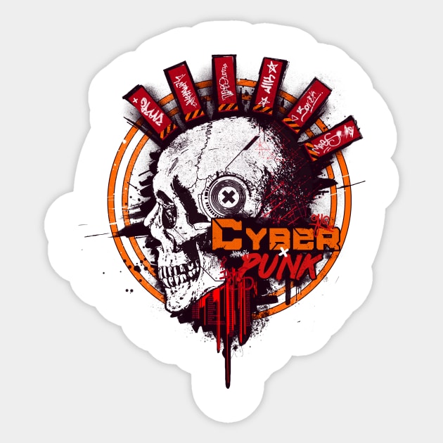 Cyberpunk Sticker by Kiboune